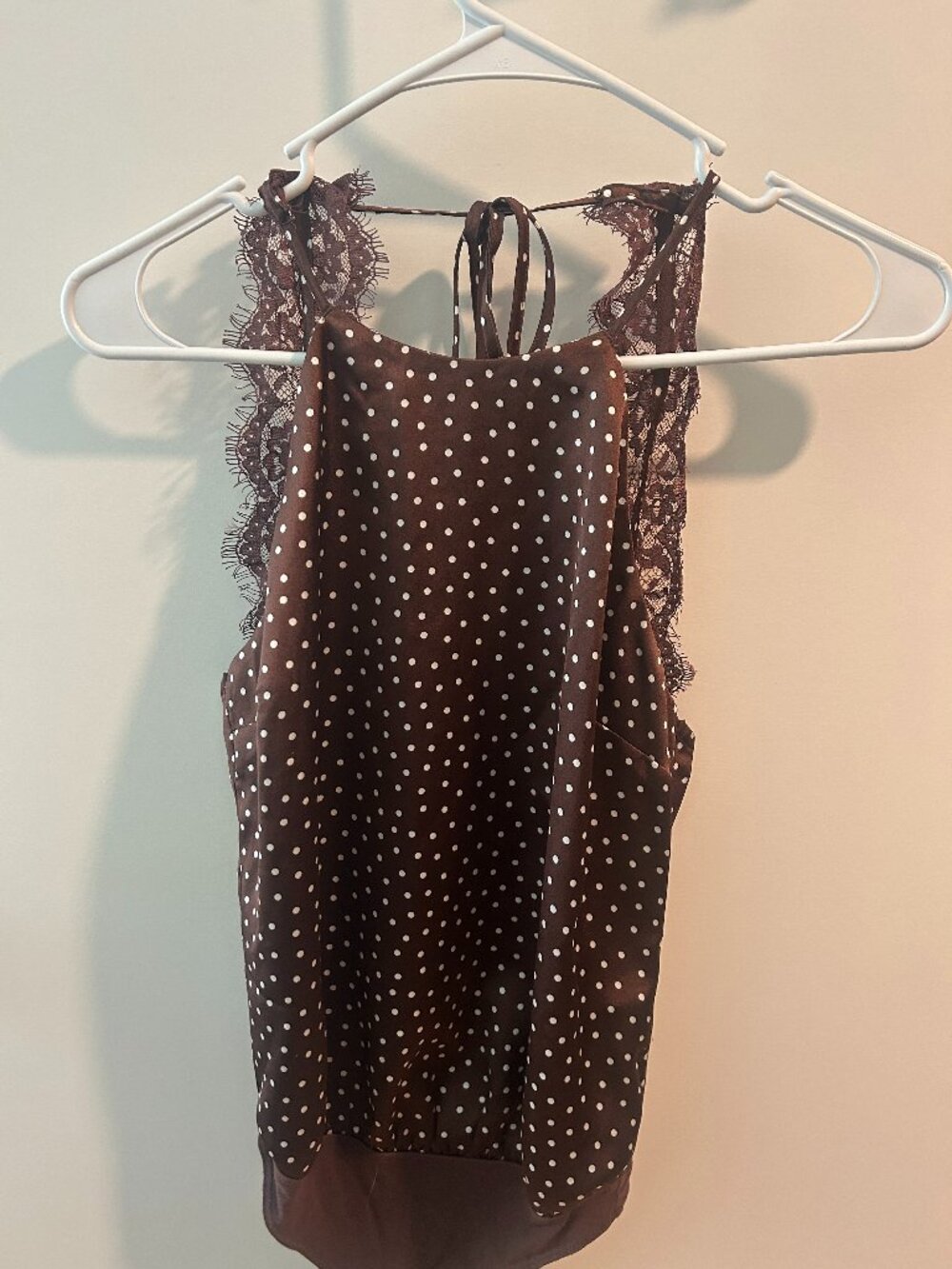 Abcrombie & Fitch Polka-dot Bodysuit with Lace Back